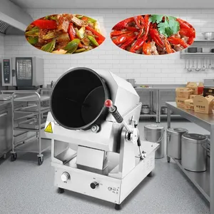 Intelligent Gas Automatic Cooking Machine High Speed Stir Fry Robot 40RPM Stepless Adjustment for School and Factory Canteens thumbnail-1