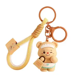 Custom High-Quality 3D Soft PVC Cartoon Anime Keychain Cute Rubber Key Ring thumbnail-3
