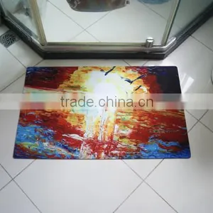 Newest Microfiber Printed Bathroom Door Mat, Custom Size Bathroom Door Mat thumbnail-1