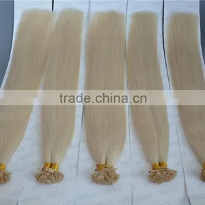 100 Keratin Tip Human Hair Extension White Silk Strand Hair Extensions Supplier's Choice thumbnail-1