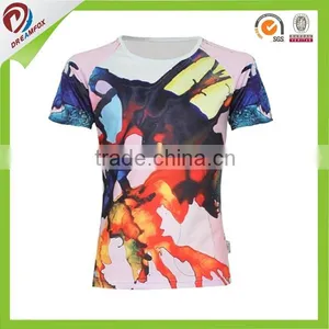 Cheap New Model Design Polyester T- Shirts White thumbnail-2