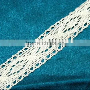 NEW CROCHET LACE SEWING FABRIC NEW CROCHET LACE SEWING FABRIC BORDER TRIM WHITE RIBBON HANDMADE CRAFT ART 4 YD thumbnail-1