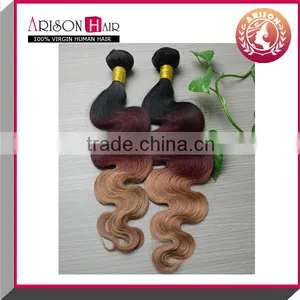 Hot Sale Fashion Sexy 100% Virgin Beauty Ombre Hair Extension 1B/33/27 thumbnail-2