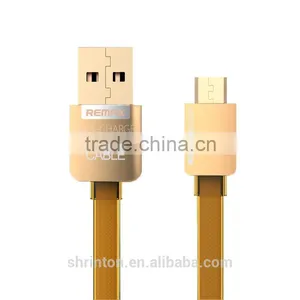 REMAX Gold Two-Sided 2.1A 1.0M USB Data Cable Charger Transmission For Micro thumbnail-1