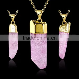 Nice Pink Stone Necklace, Hot Sale Natural Make Stone Necklace With Stone thumbnail-2