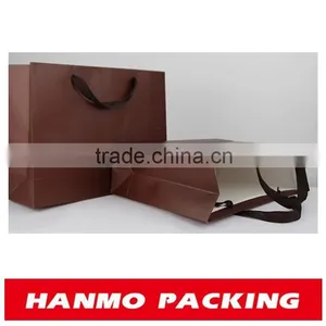 Handmade Printed Brown Paper Bag With Handle Wholesale thumbnail-1