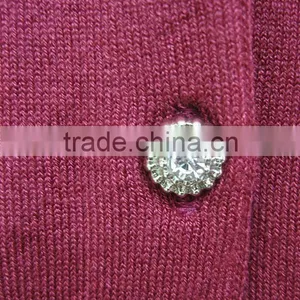 Beaded Long Sleeve Knitted Lady Sweater Cardigan thumbnail-5