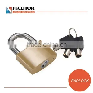 High Quality Double Locking Tubular Key Brass Padlock thumbnail-1