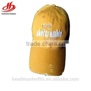 Custom 6 Panel Cotton Distressed Baseball Cap Sports Hats thumbnail-1