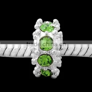 Vnistar Silver Plated Beads With 8 Pieces Stone Beads in Different Colors Size in 6*11mm PBD850 for Bracelet thumbnail-5
