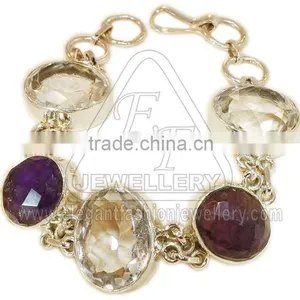 Amethyst Silver Bracelet thumbnail-1