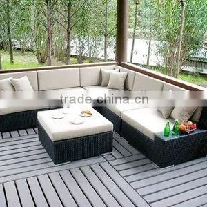 Sectional Garden Poly Rattan Sofa Set thumbnail-1