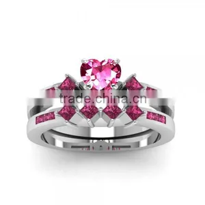 (IGC) High Quality AAA 925 Silver Rhodium Plated Created Stone Jewelry Sets thumbnail-1