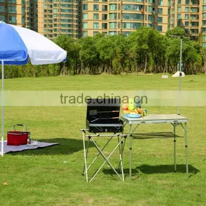 Portable Brushed Silver Picnic Table thumbnail-1