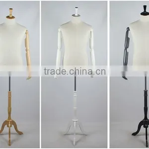 Torso Male Mannequins With Plastic Arms and Wood Base thumbnail-5