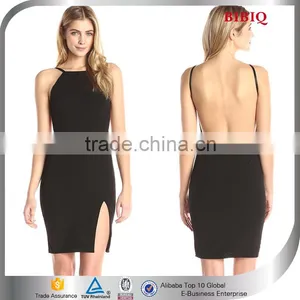 Ladies Bodycon Mini Dress Formal Women Backless Evening Dresses Plus Size Dress thumbnail-1