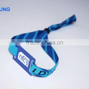 Cheap RFID Wristband Woven Bracelet for Access Control Waterproof NFC Tag NTAG203 NTAG213 NTAG216 thumbnail-1
