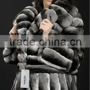 Real Chinchilla Fur Coat From China thumbnail-1
