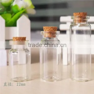 22mm Diameter Clear Glass Bottles With Cork thumbnail-1