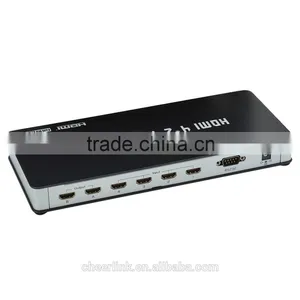 HDMI Matrix 4-In 2-Out Full HD 1080P HDMI V1.3 w/ IR Remote Control - Black thumbnail-3
