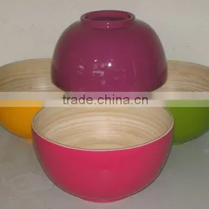 Lacquered Bamboo Bowl thumbnail-1