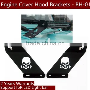 Jeep JK Hood 21.5 Inch LED Light Bar Mount Kit thumbnail-1