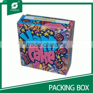 PERSONALIZED DESIGN CAKE PACKING PAPER BOX WITH FANCY COLOR thumbnail-1