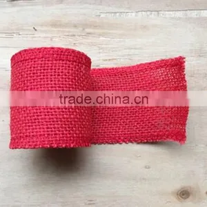 Natural Satin Christmas Ribbons Polyester Linen Ribbon thumbnail-3