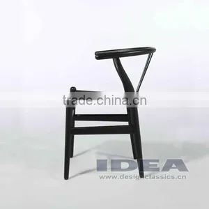 DC6013 Replica Hans Wegner Wishbone Chair - Beech Solid Wood in Black Color thumbnail-3