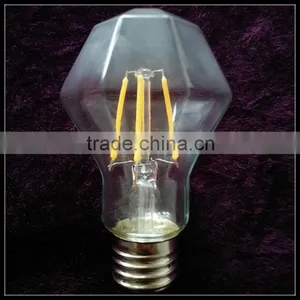 New A60/A19 E27 4W LED Filament Bulb Diamond Shape Decorative Lamp thumbnail-1