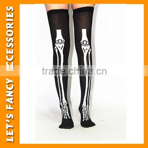 PGSK0197 Woman Scary Halloween Bone Stocking Japan Sexy Party Stockings Print Knee High Stockings thumbnail-1