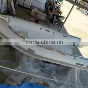 White 4.2m Fiberglass Inflatable Boat With CE Certification thumbnail-1
