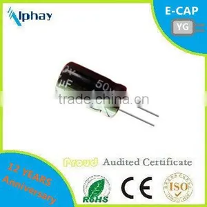 Aluminum Electrolytic Capacitor 47uf 50V 6.3*11 P=2.5 RoHs thumbnail-1