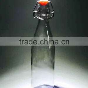 250ml High Quality Clear Empty Glass Cooking Olive Oil Bottle With Swing Top Lid thumbnail-2