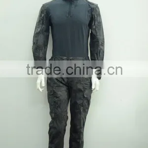 Black Camouflage Outdoor Combat Shirt thumbnail-1