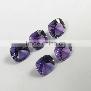 High Quality Loose AAA Gemstone, Top Grade Gemstones Amethyst Quartz Loose Cushion Cut Gemstone thumbnail-1