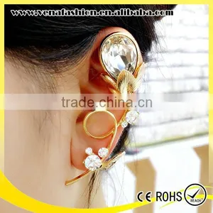 Guangdong Manufacturer Crystal Flower Lily Ear Cuff thumbnail-1