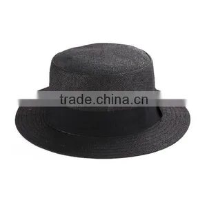 Wholesale Custom Straw Boater Hat thumbnail-3