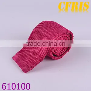 Fashion Plain Color Cotton Knitted Necktie thumbnail-4