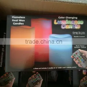 Battery-Operated Real Wax Flameless Candles LED Color-Changing Candles With Remote and Timer thumbnail-1