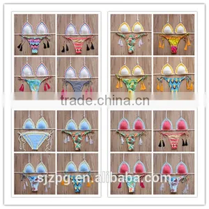 Wholesales of Crochet Sex Swimsuit , Lady's Crochet Triangle Bikini thumbnail-1