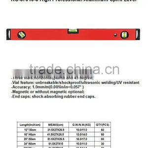 Cheap Price Aluminum Construction Instrument Hot Enginneer Spirit Level thumbnail-1