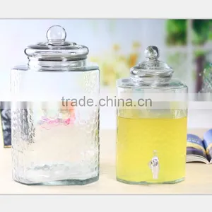 High Quality Glass Juice Dispenser With Lid and Tap for Wholesales thumbnail-1