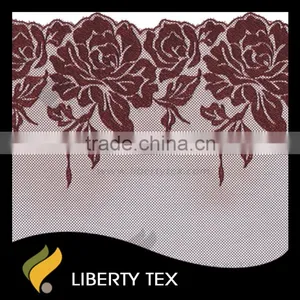 Favourable Comment Vivid Rose Embroidery Polyester Lace Fabric thumbnail-2