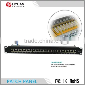 LY-PP6A-17 Made In China Cat6a Patch Panel T568 A, T568B Wiring Pattern Stp Cat 6 Patch Panel thumbnail-2