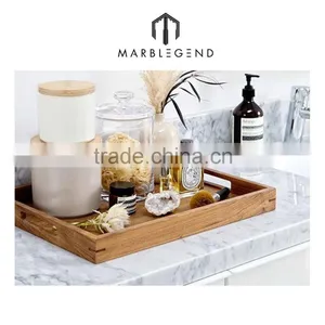 Apartment Used White Marble Bathroom Vanity Top thumbnail-1