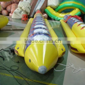 2016 Double Single Long Tube Inflatable Water Banana Boat Surf Boats Game thumbnail-4