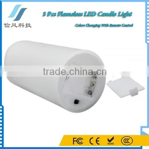 3Pcs Flameless LED Candle Light Colors Changing Candle With Remote Control thumbnail-5