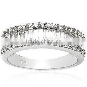 Women Gold Ring, 18k White Gold Diamond Ring, Designer Diamond Ring, thumbnail-1
