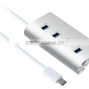 New!!! Hot Product Aluminum Casing NEW High- Speed USB 3.1 Type C Change to 4 Ports USB 3.0 HUB thumbnail-2